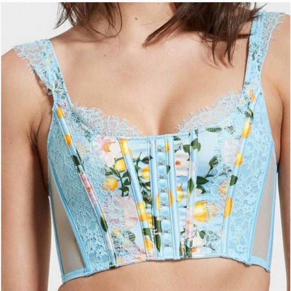 Victoria's Secret Unlined Lace - Up Corset Top Dream Angels Size XS